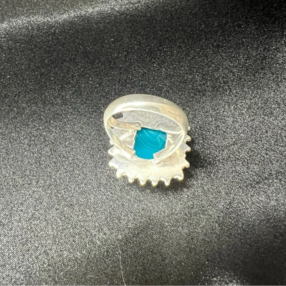 Sterling Silver Genuine Botswana Agate Gemstone Handmade Jewelry Ring Size 8.5 - Picture 9 of 10